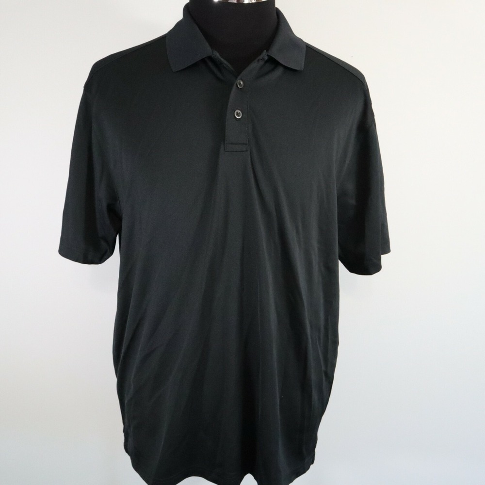 Under‎ Armour Polo Shirt Mens Large Heatgear Loose Golf Short Sleeve Glasstech